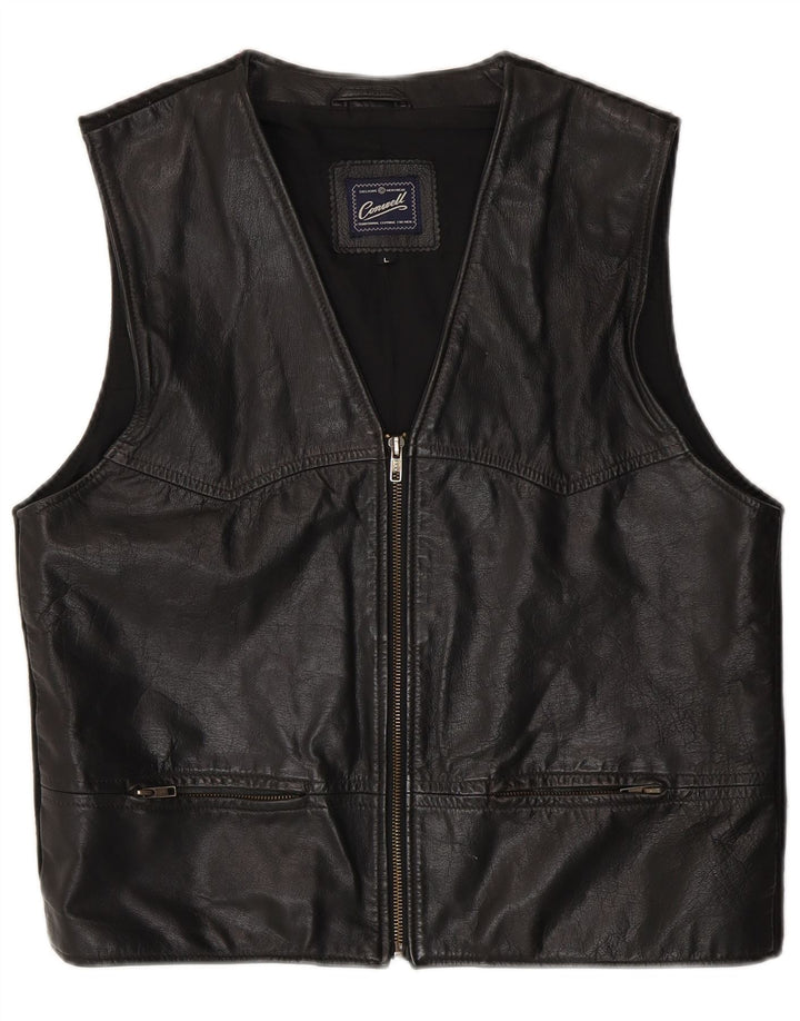 Conwell Damen Lederweste UK 16 Großes schwarzes Leder
