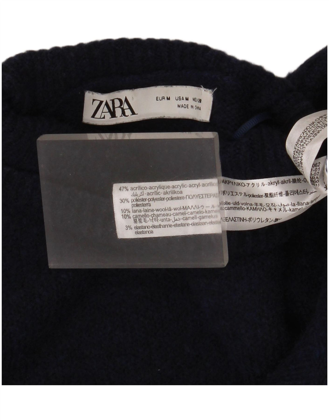Rollkragenpullover mit Rollkragen für Damen von Zara, Gr. 12, mittleres Marineblau