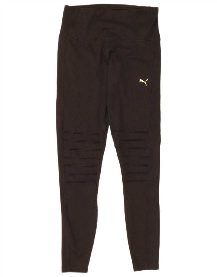 Puma Damen Leggings UK 12 Medium Schwarz Polyester