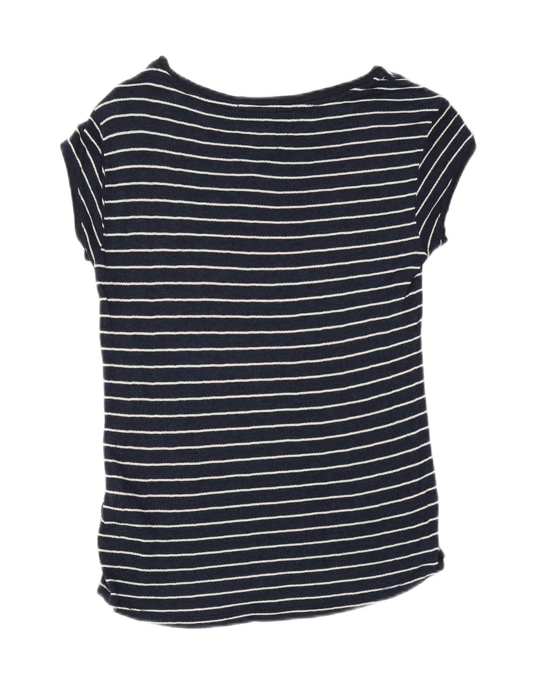 TOMMY HILFIGER Damen T-Shirt Top UK 6 XS Marineblau gestreift Viskose