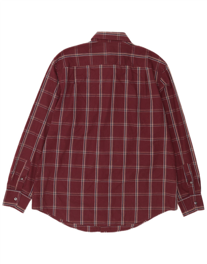 Dockers Herrenhemd Größe 16 16 1/2 große rot karierte Baumwolle