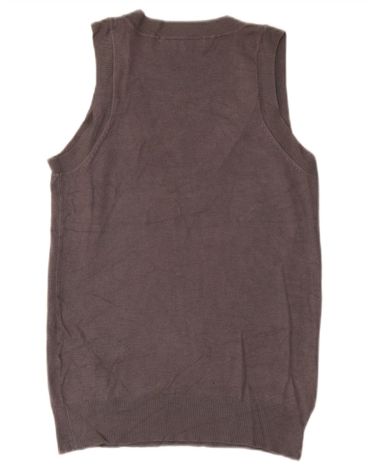 Zara Damen Weste Tank Top UK 12 Mittelgraue Viskose