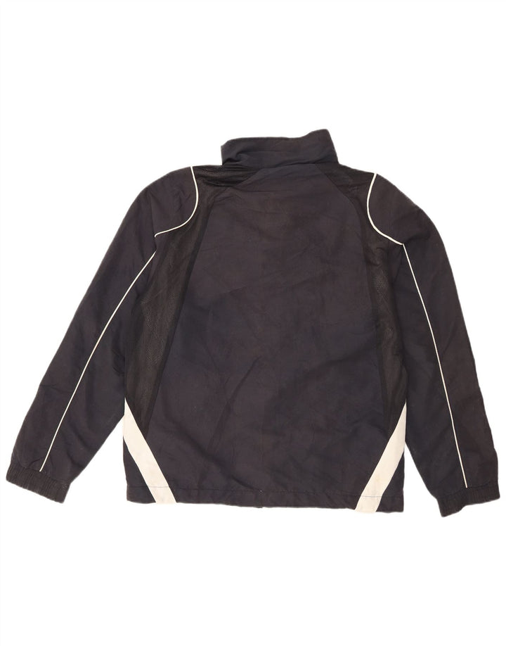 Lotto Herren-Trainingsanzug-Top-Jacke, großes schwarzes Farbblock-Polyester