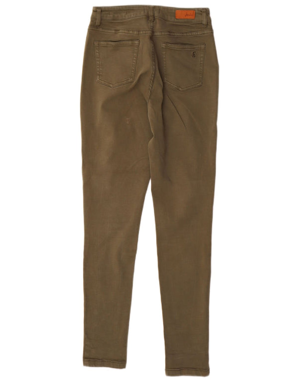JOULES Damen Skinny Jeans UK 10 Small W28 L30 Khaki Tencel