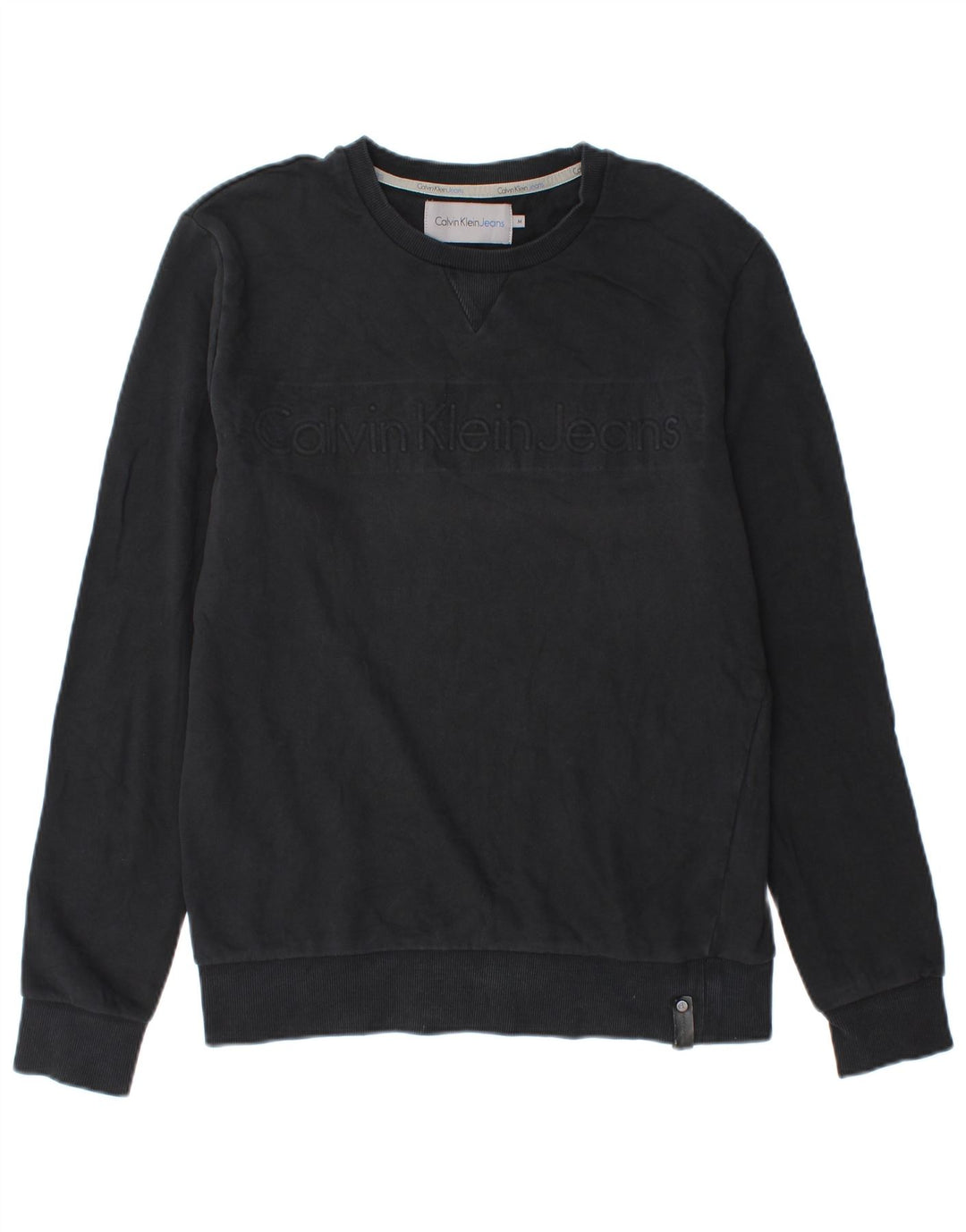 Calvin Klein Jeans Herren-Sweatshirt mit Grafik, mittelschwarze Baumwolle