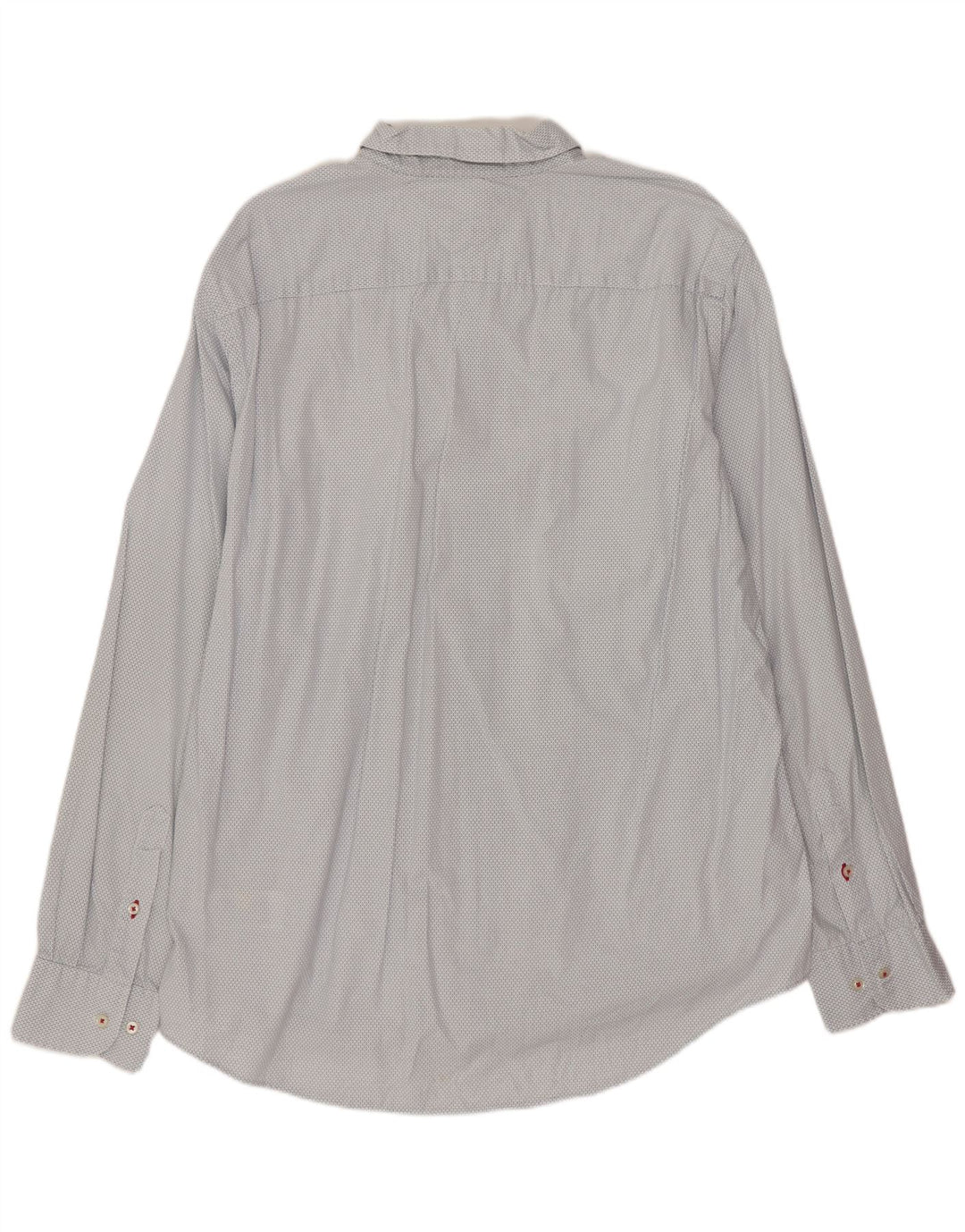 TOMMY HILFIGER Herren Regular Fit Hemd XL Weiße geometrische Baumwolle