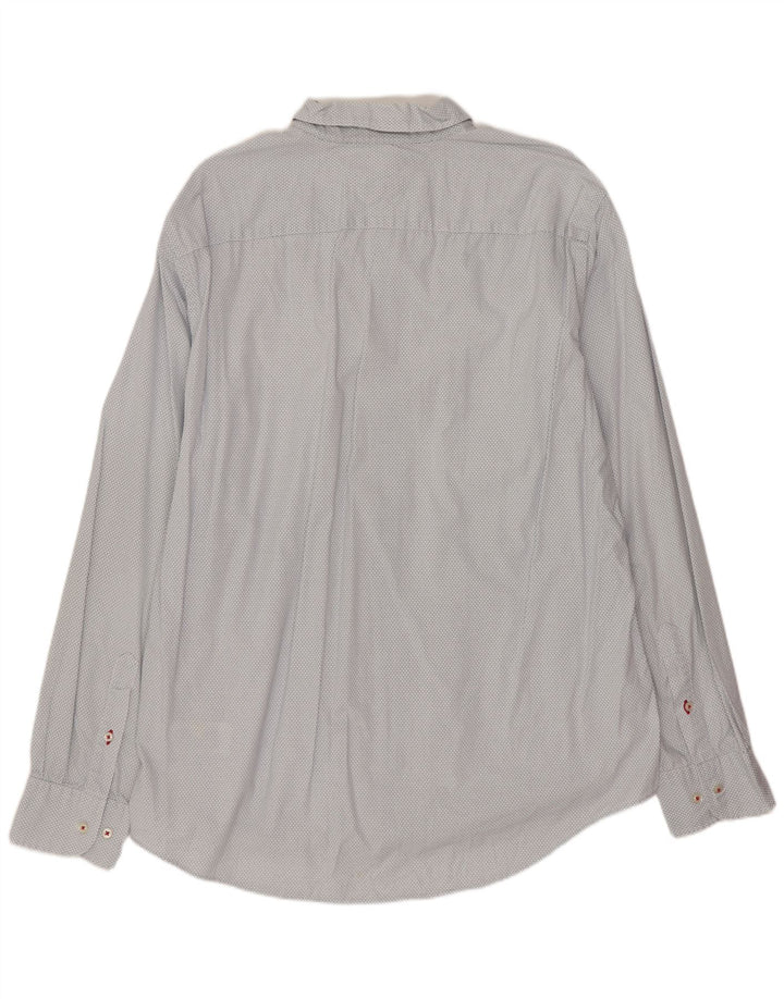 TOMMY HILFIGER Herren Regular Fit Hemd XL Weiße geometrische Baumwolle