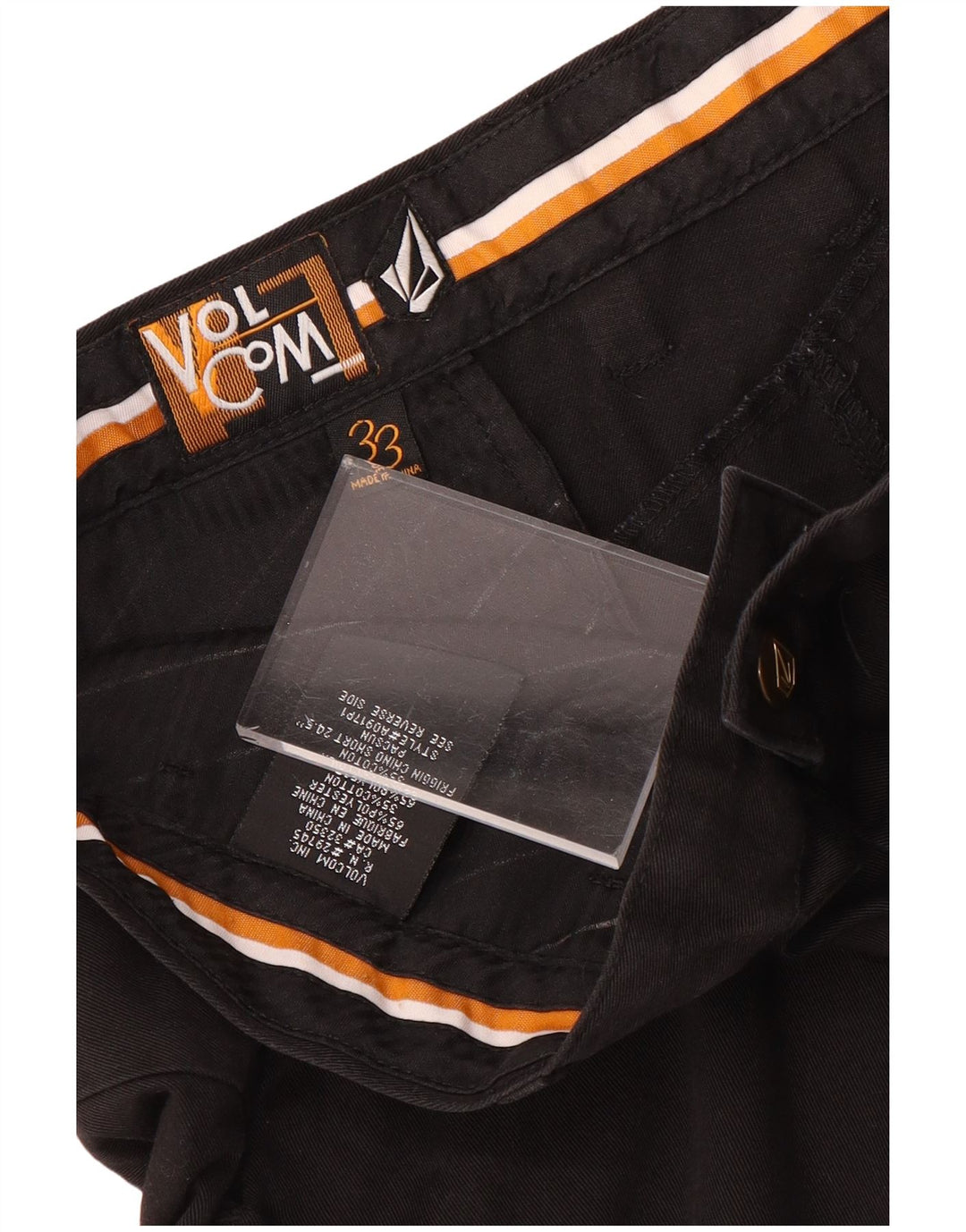 Volcom Herren Cargoshorts W33 Mittelschwarzes Polyester