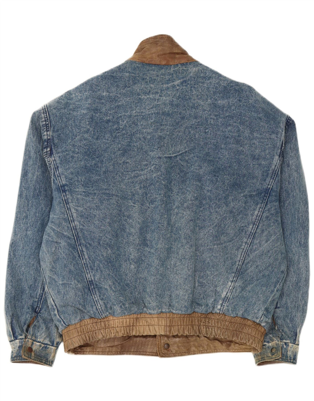 Vintage Herren Wende-Jeansjacke IT 50 Großes blaues Leder