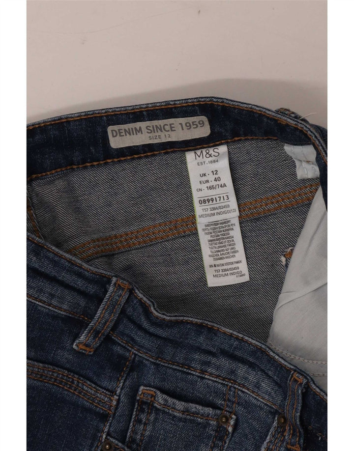 Marks & Spencer Damen Jeansshorts UK 12 Medium W30 Blaue Baumwolle