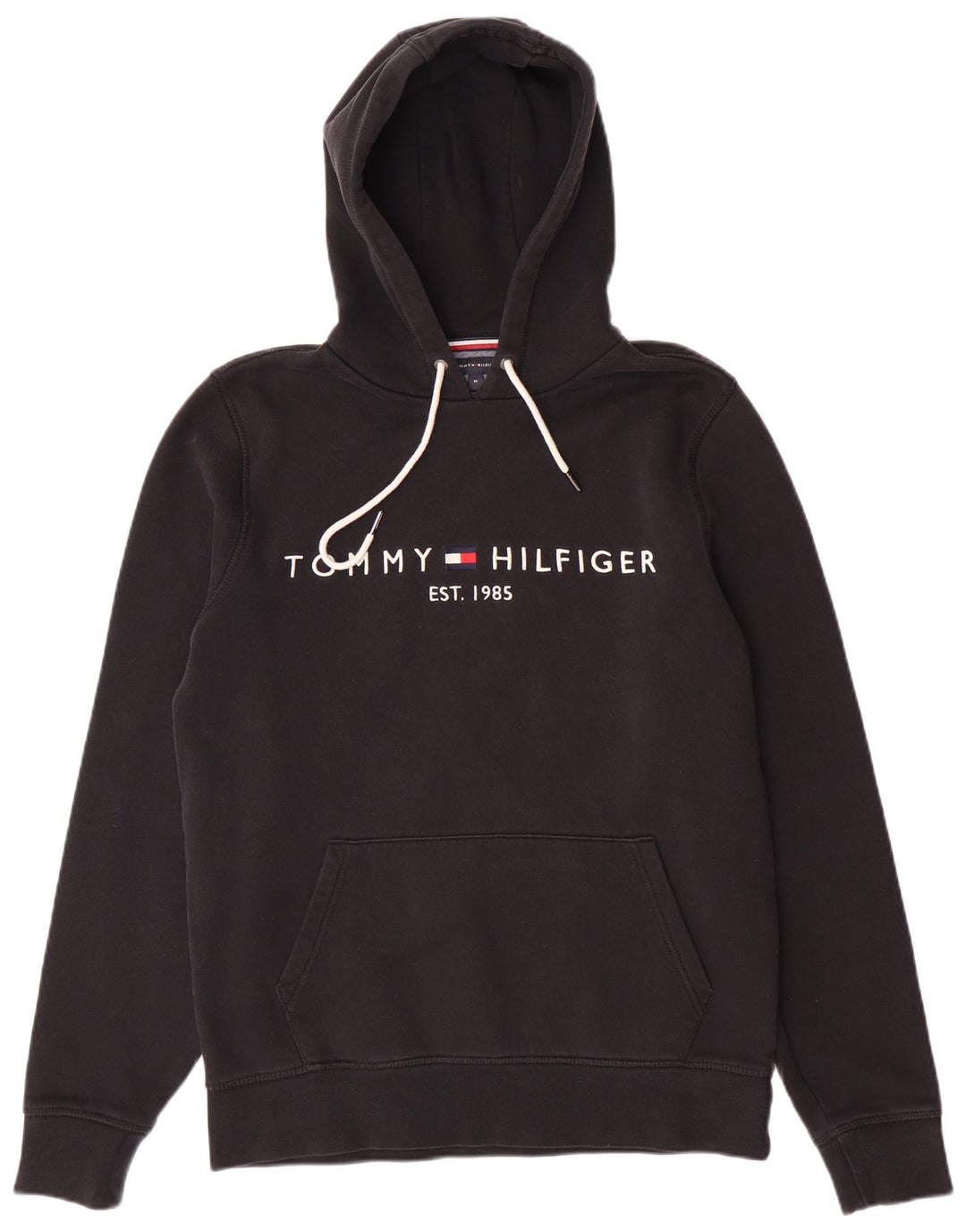 TOMMY HILFIGER Herren Graphic Hoodie Pullover Mittelschwarze Baumwolle