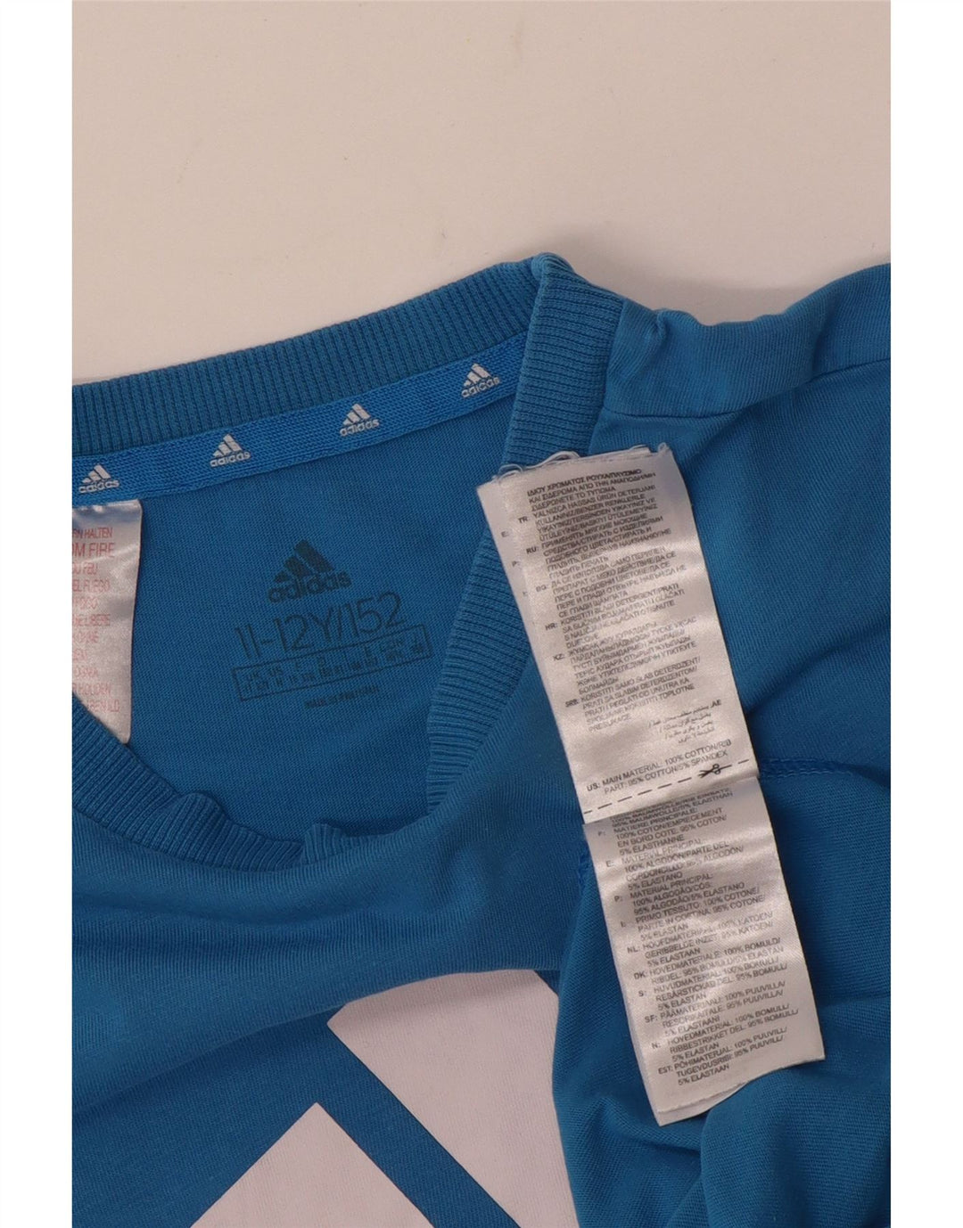 Adidas Jungen Graphic T-Shirt Top 11–12 Jahre, blaue Baumwolle