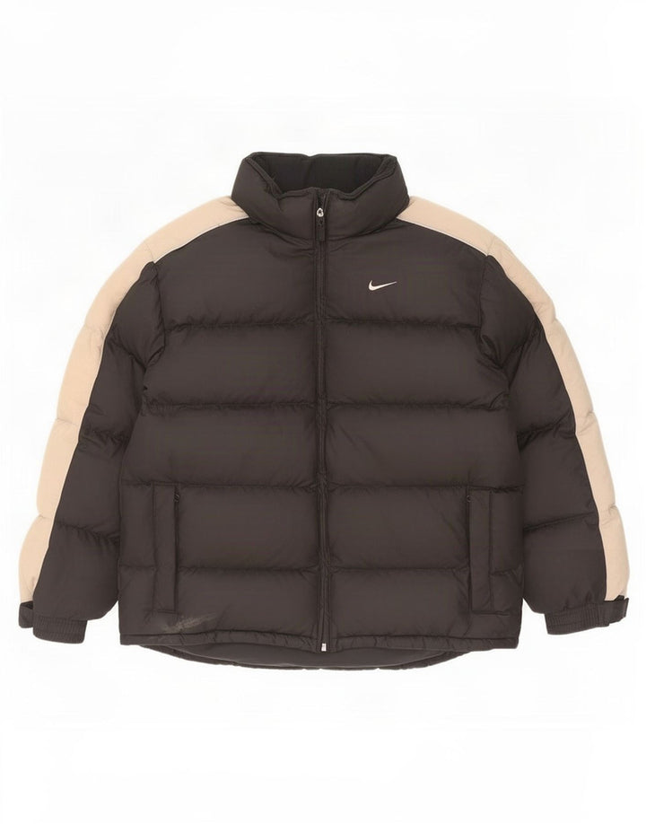 Nike Wattierte Jacke für Jungen, 13–14 Jahre, XL, Schwarz, Colourblock-Polyester