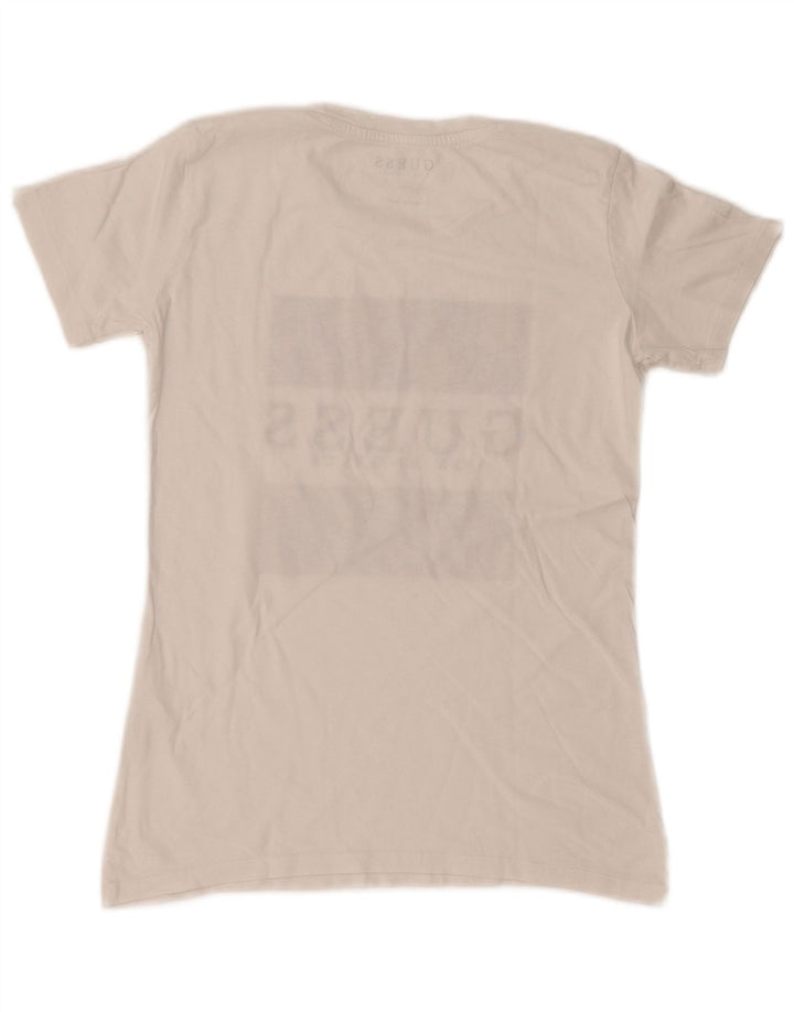Guess Grafik-T-Shirt für Damen, UK 10, Größe S, Weiß