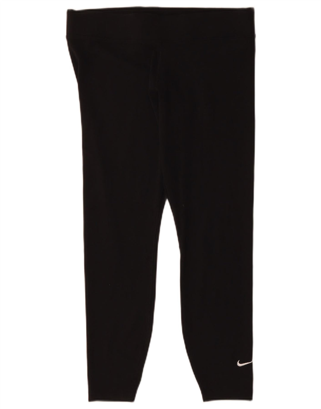 Nike Damen Leggings UK 14 Large Schwarz Baumwolle
