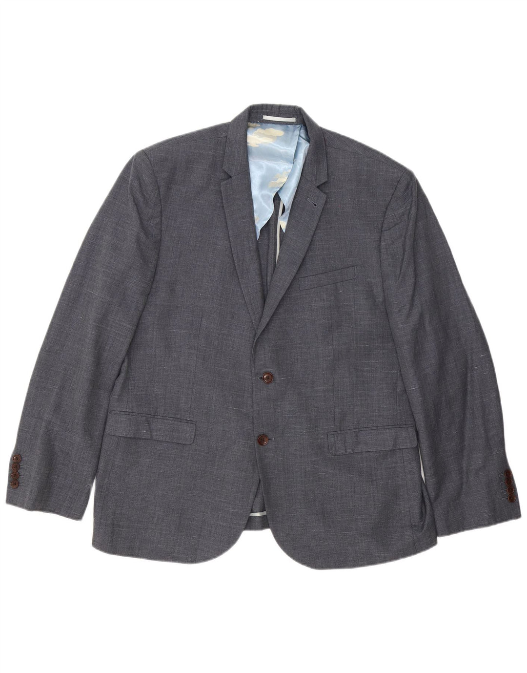Joules Herren-Blazer mit 2 Knöpfen, schmale Passform, UK 48 4XL, grau gefleckte Wolle