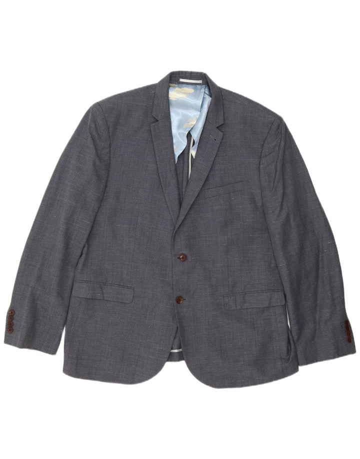 Joules Herren-Blazer mit 2 Knöpfen, schmale Passform, UK 48 4XL, grau gefleckte Wolle