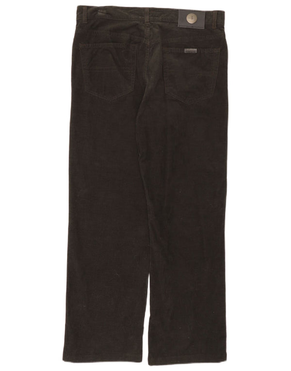 Trussardi Damen Gerade Freizeithose W33 L28 Braune Baumwolle