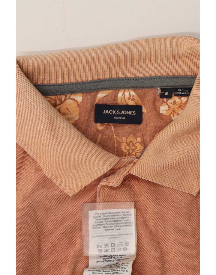 Jack & Jones Herren Poloshirt Small Orange Baumwolle