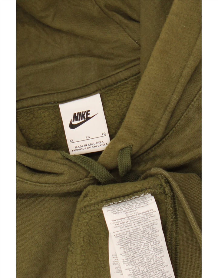 NIKE Herren Kapuzenpullover XL Khaki Baumwolle