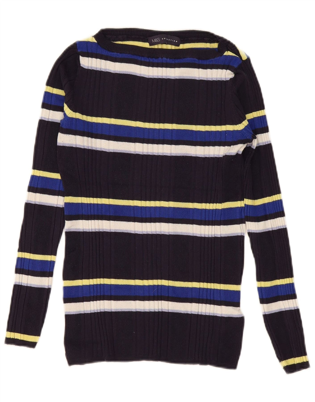 Marks & Spencer Damen-Pullover mit U-Boot-Ausschnitt, Gr. 12, mittleres Marineblau
