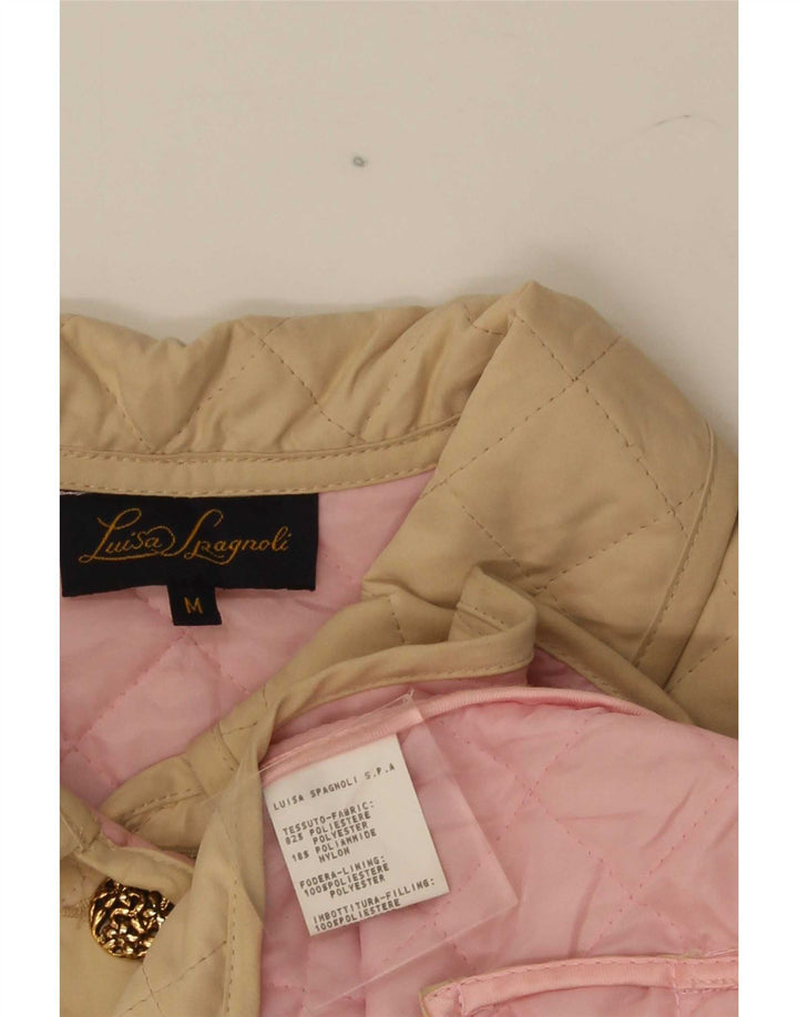 Luisa Spagnoli Damen Steppjacke UK 14 Medium Beige Polyester