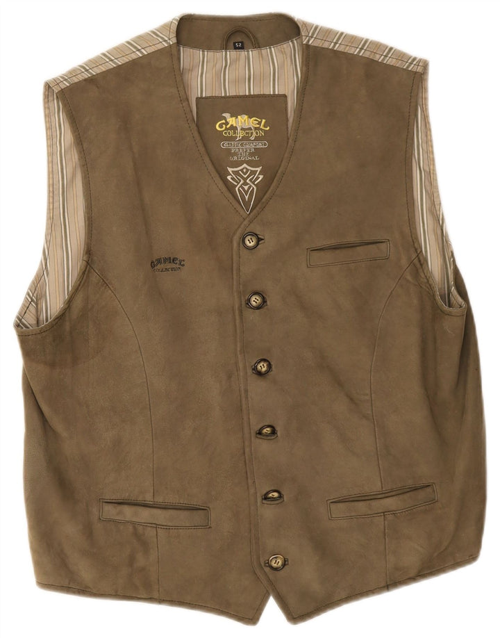 Camel Active Herren Wildlederweste IT 52 Large Braun