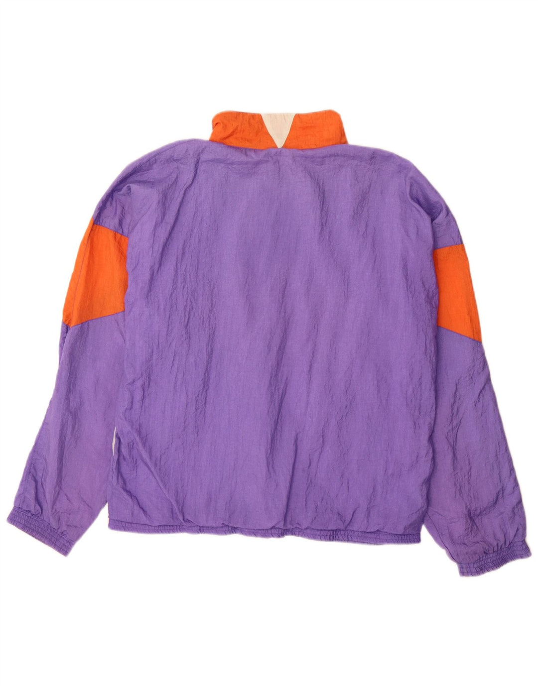 Frank Shorter Herren-Trainingsanzug-Oberteil, Jacke, groß, lila, Colourblock-Nylon