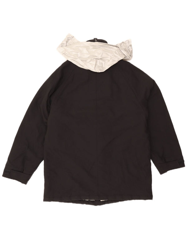 Allegri Herren-Windbreakerjacke mit Kapuze, UK 40, Größe L, Schwarz, Farbblock