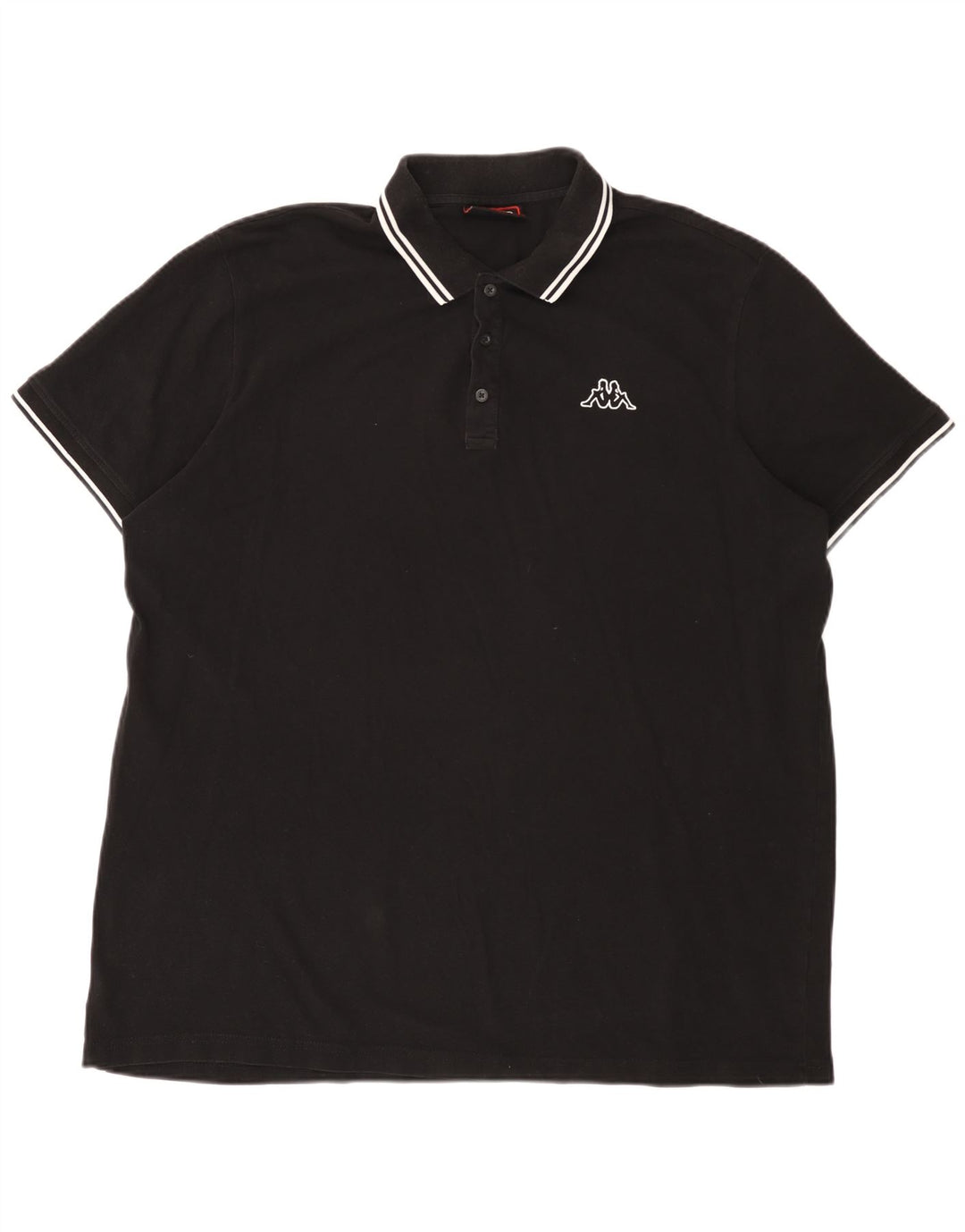 Kappa Herren Poloshirt 3XL Schwarz Baumwolle