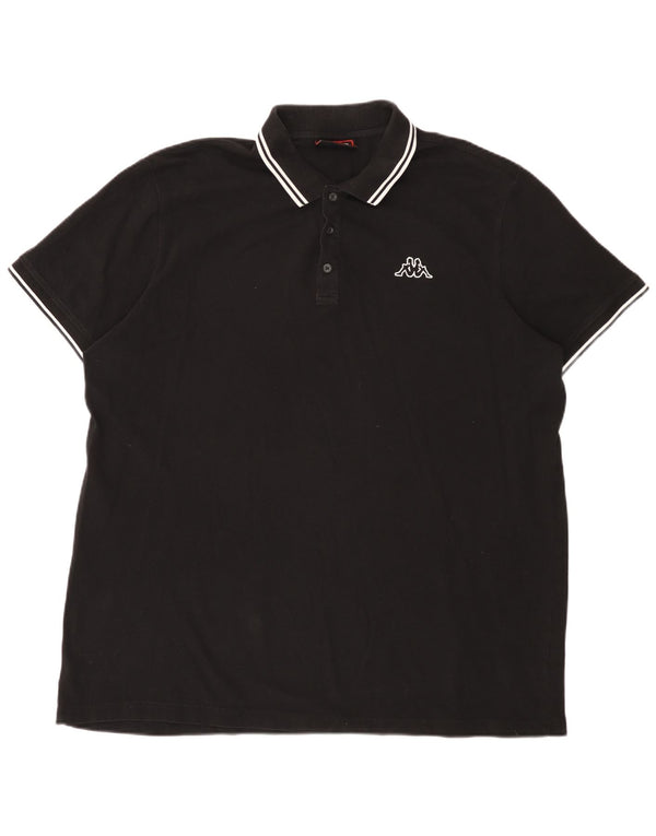 Kappa Herren Poloshirt 3XL Schwarz Baumwolle