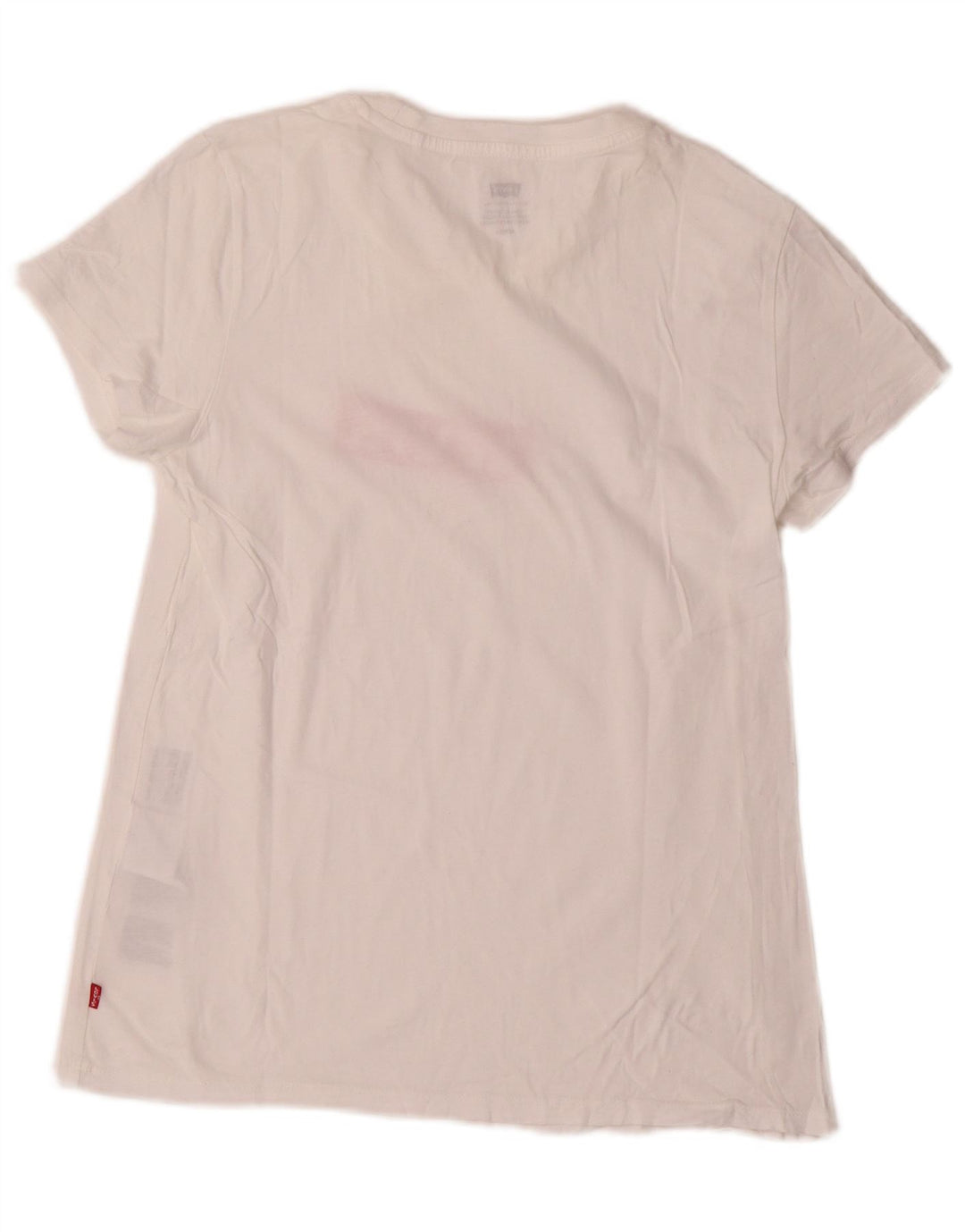 Levi's Damen-T-Shirt mit Grafik, UK 10, Größe S, weiße Baumwolle
