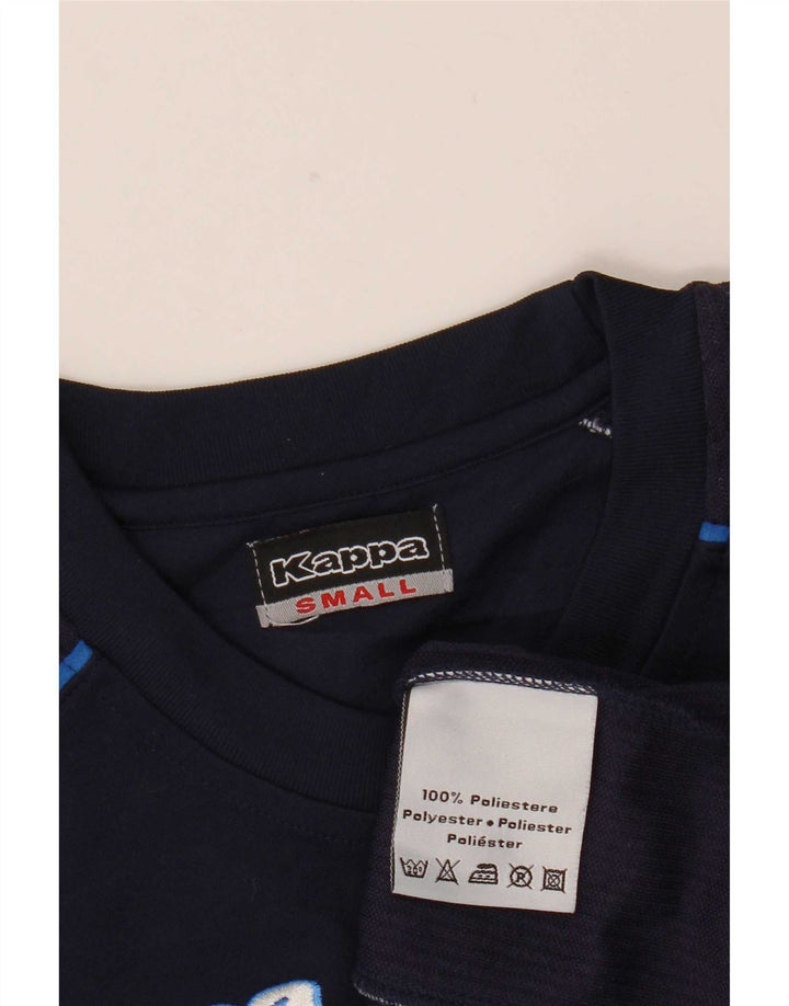 Kappa Herren-T-Shirt mit Grafik, Größe S, Marineblau, Polyester
