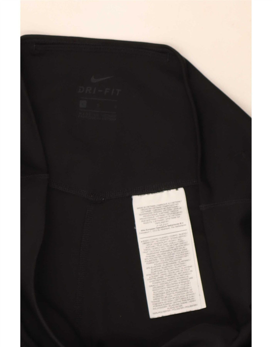 Nike Damen Dri Fit Graphic Leggings UK 14 Large Schwarz Polyester