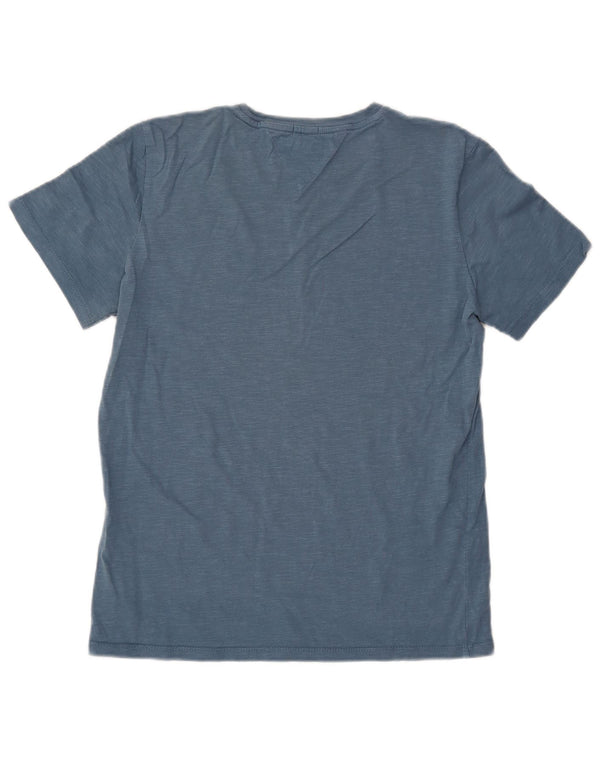 TOMMY HILFIGER Grafik-T-Shirt für Jungen, 15–16 Jahre, blaue Baumwolle