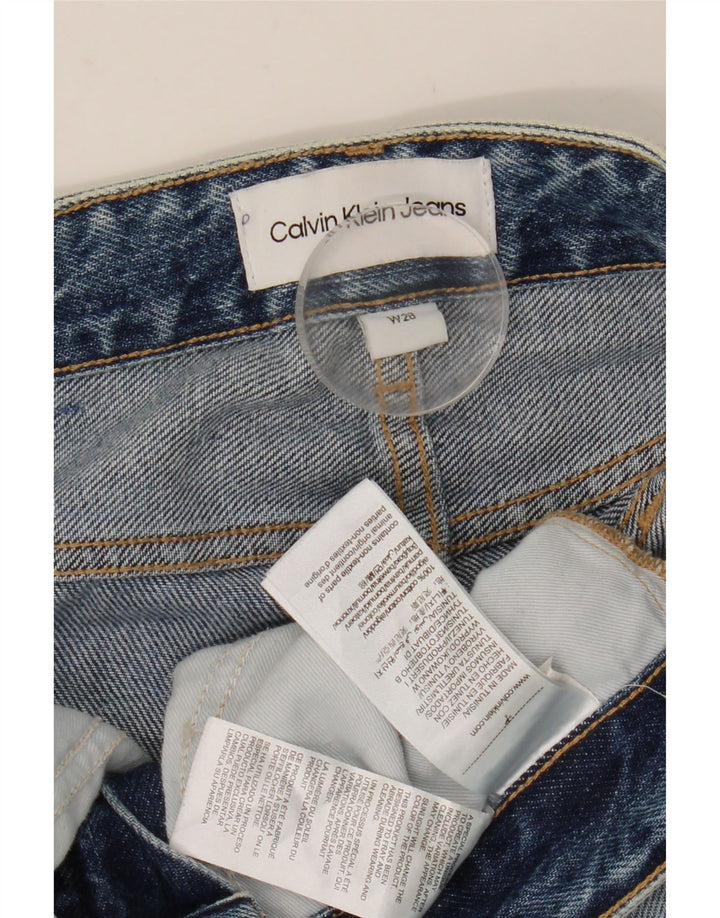 CALVIN KLEIN Damen Distressed Slim Jeans W28 L28 Blaue Baumwolle