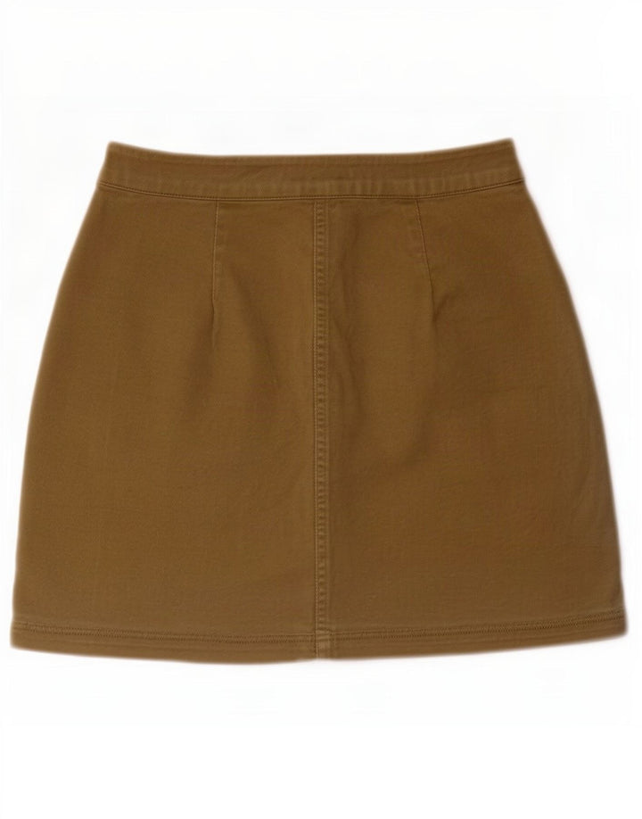 Tommy Hilfiger Damen Minirock W28 Medium Khaki Baumwolle