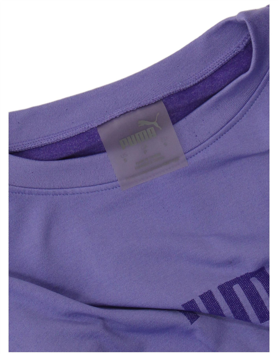 PUMA Damen Crop Graphic Top Langarm UK 8 Small Lila