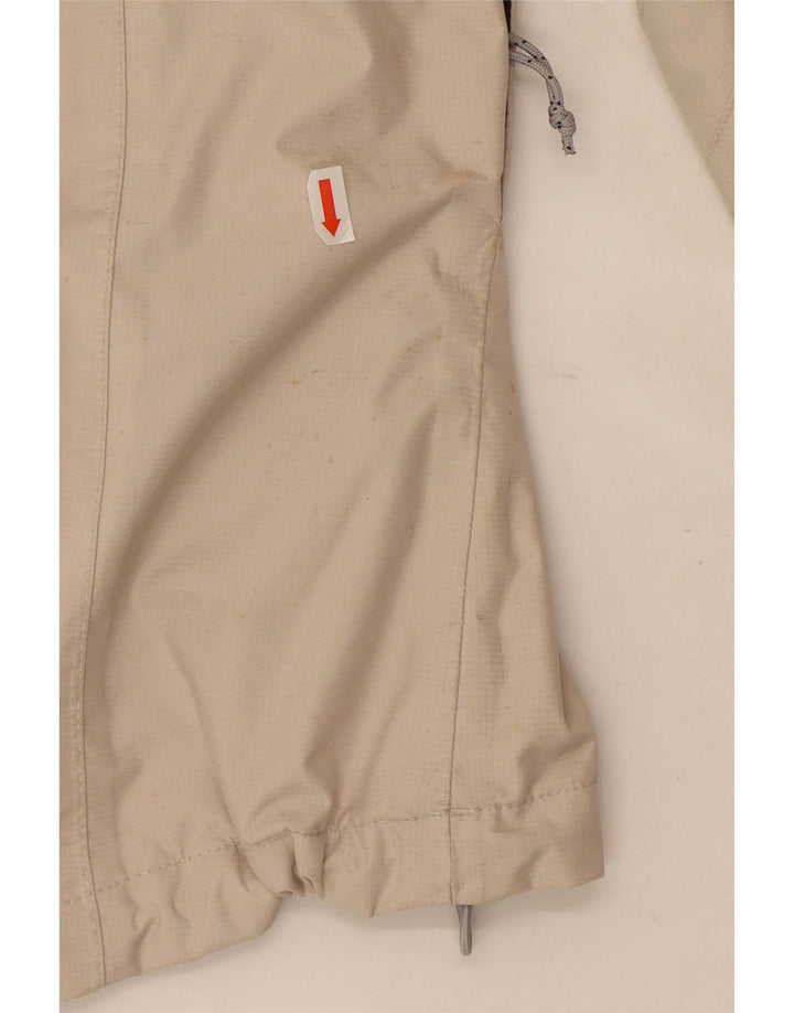The North Face Womens Hooded Oversized Rain Jacket UK 10 Small Beige Nylon