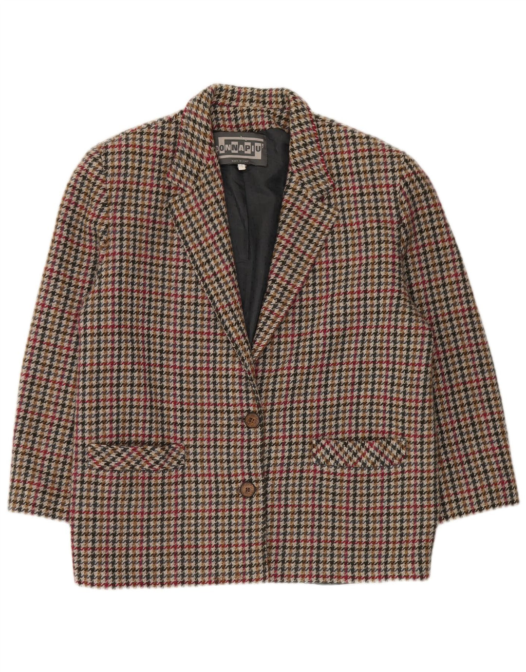 Donna Piu Damen Übergroße 2-Knopf-Blazerjacke IT 46 Large Grün