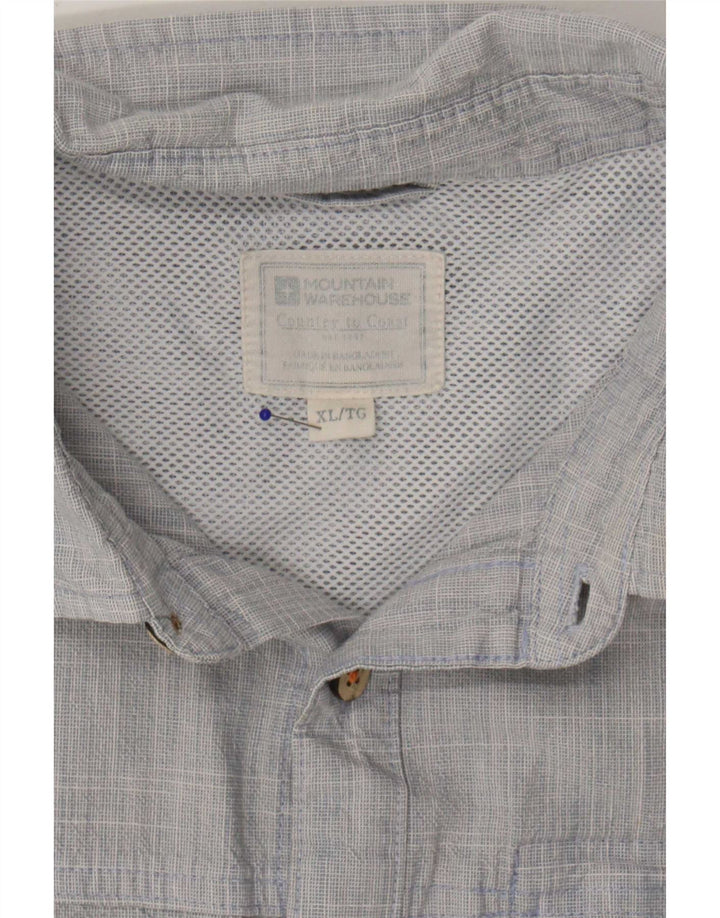 Mountain Warehouse Herren-Kurzarmhemd XL Blau