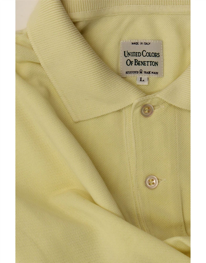 BENETTON Herren Poloshirt Large Gelb