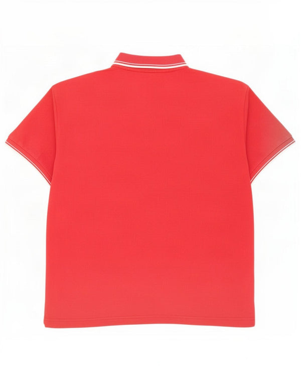 Kappa Herren Poloshirt 2XL rot gestreift aus Baumwolle