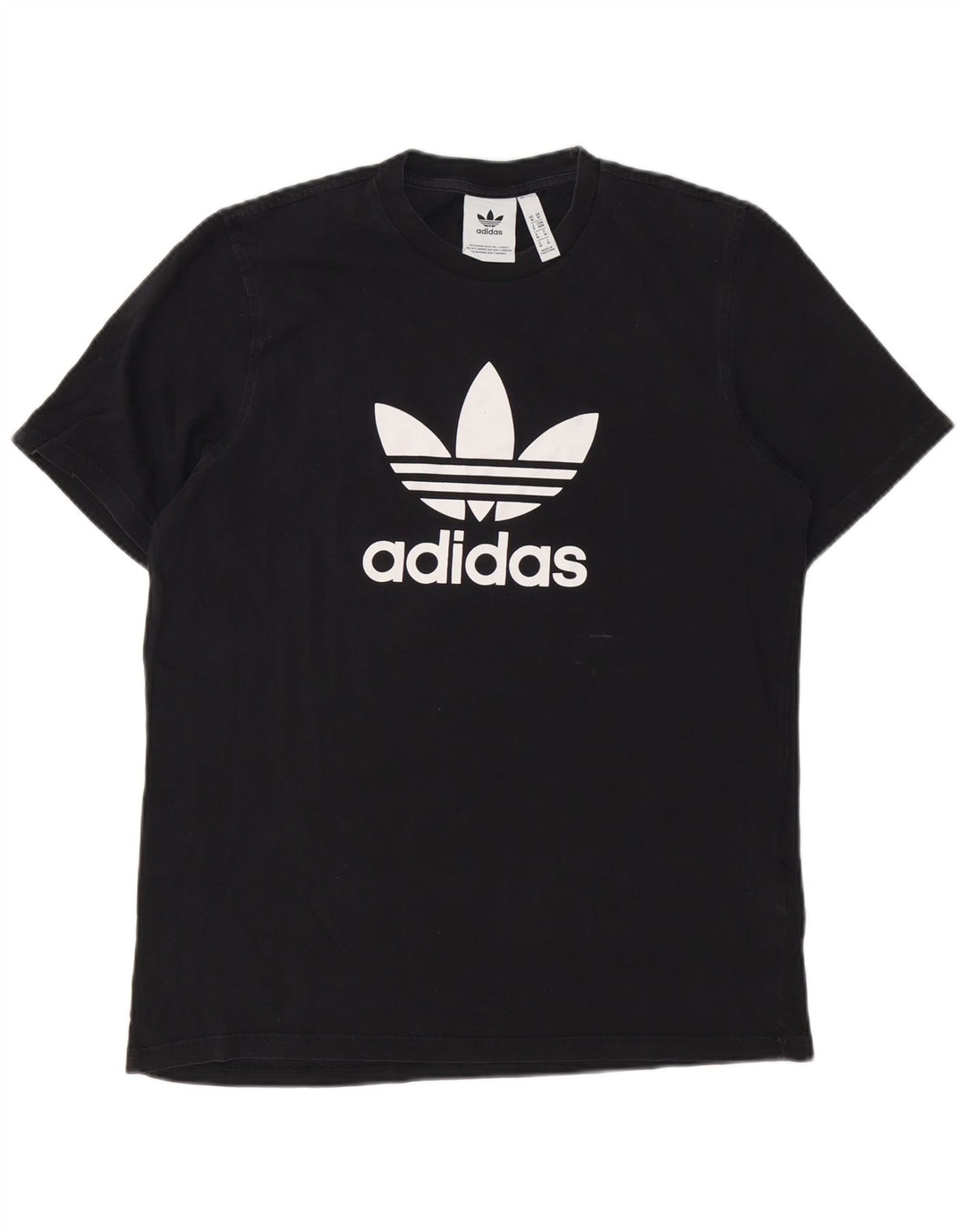 ADIDAS Herren Grafik T-Shirt Top Medium Schwarz Baumwolle