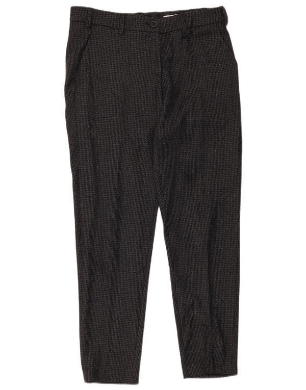 Brax Damen Soft Fit Anzughose UK 10 Small W30 L29 Grau Hahnentritt