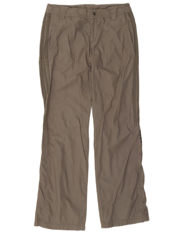 Adidas Damen Wanderhose UK 10 Small W28 L29 Khaki Baumwolle