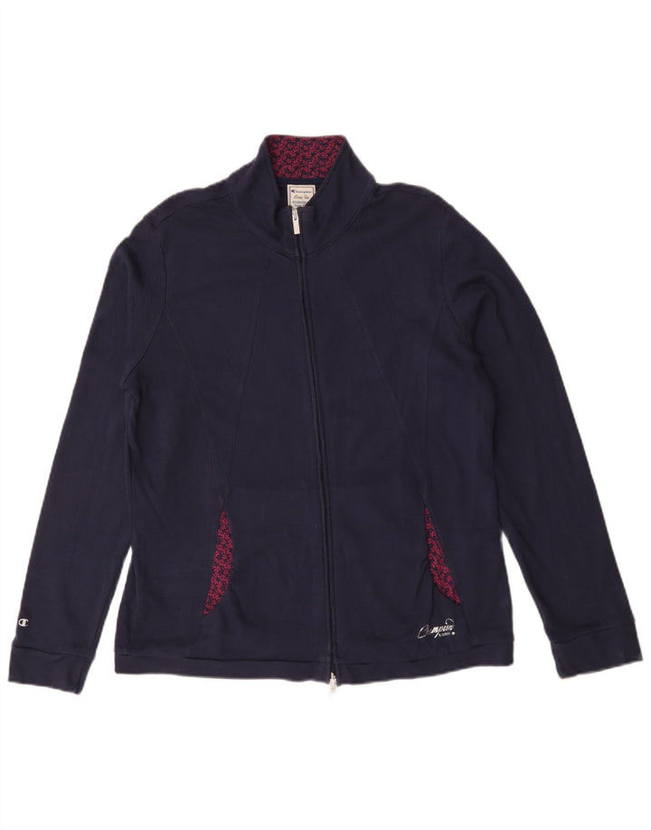 Champion Damen-Trainingsanzug-Oberteil, leicht zu montieren, Größe UK 14, mittelmarineblau, Baumwolle