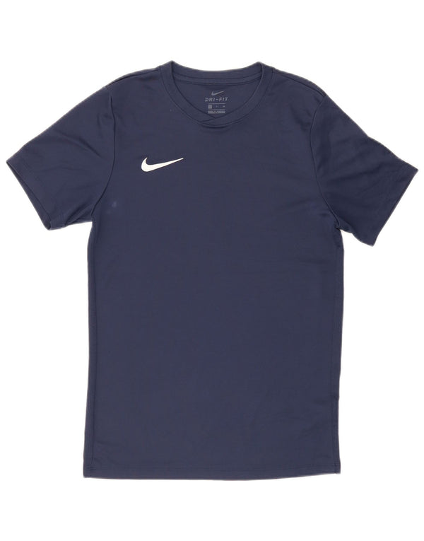 Nike Herren Dri Fit T-Shirt Top Small Marineblau Polyester