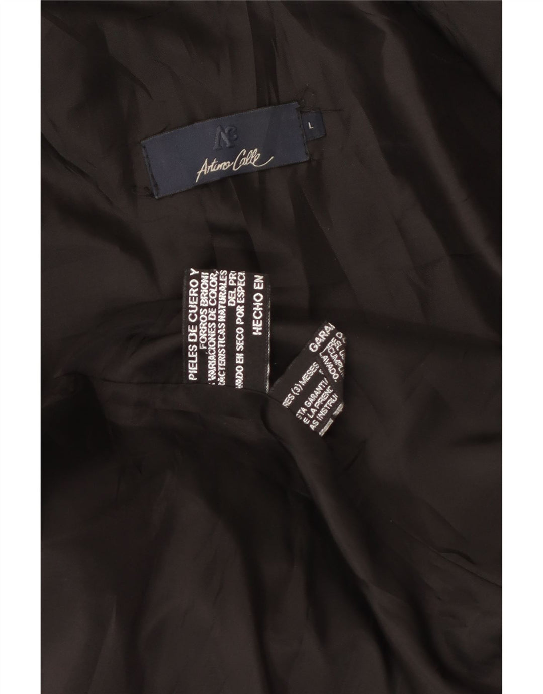 Arturo Calle Herren Lederjacke UK 40 Großes schwarzes Leder