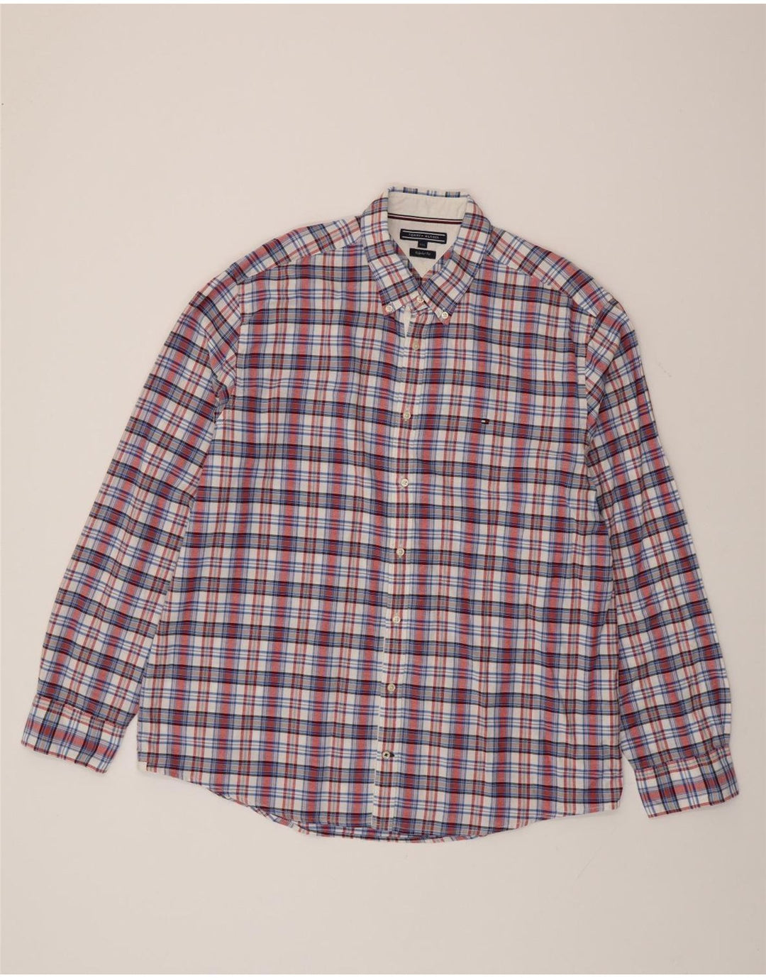 Tommy Hilfiger Herren-Hemd mit normaler Passform, 2XL, mehrfarbig, kariert, Baumwolle